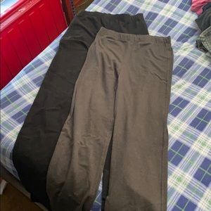 One grey one black Long elegant legs pants